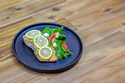 Salmon with Dijon Mustard and Garlic Sauce