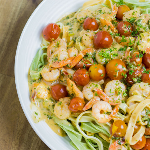 Prawn and Tomato Fettuccine