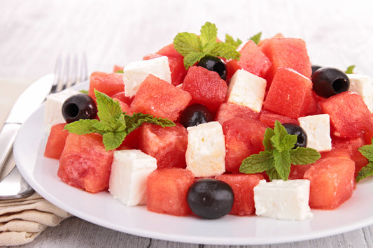 Watermelon Feta and Olive Salad