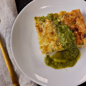 Self Crusting Antipasto Quiche