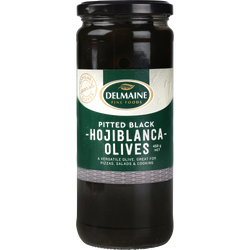 Delmaine Pitted Black Hojiblanca Olives
