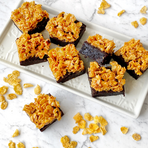Decadent Caramel Cornflake Chocolate Brownie