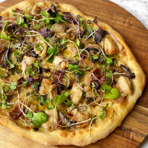 Chicken, Bacon, & Mushroom Pizza Bianca