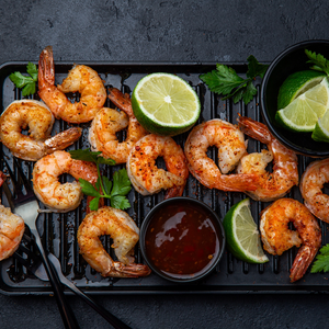 Chilli Lime Prawns with Spicy Plum Sauce