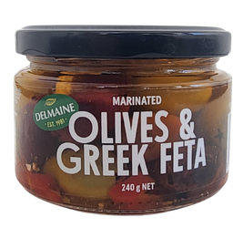 Delmaine Marinated Olives &amp; Greek Feta Platter Mix